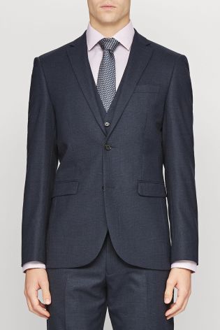 Navy Check Suit: Trousers